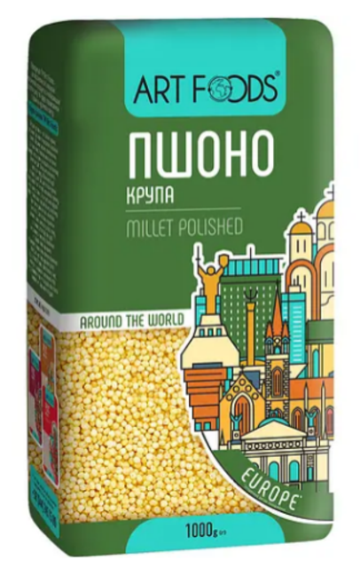 Крупа Art Foods Пшоно, шліфоване, 1 кг